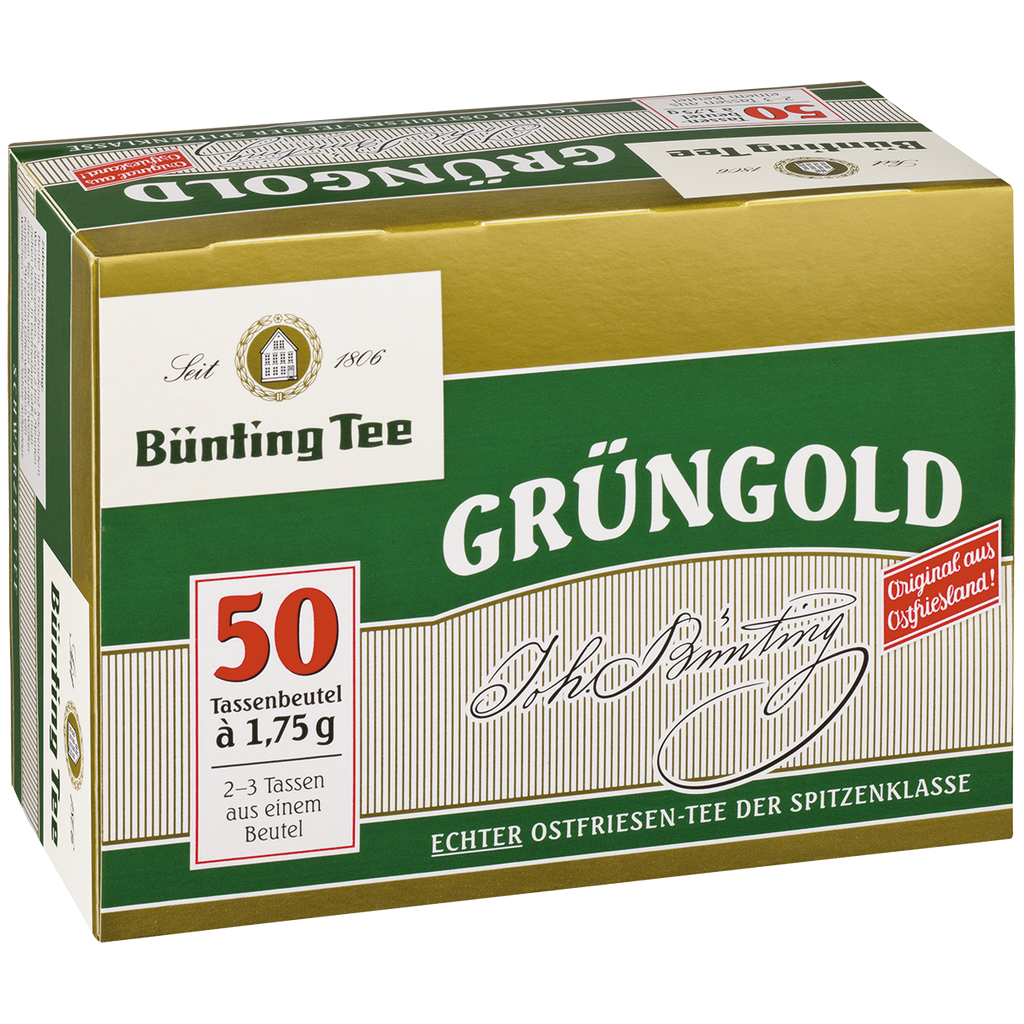 Bünting Tee Bünting Grüngold Tee Teebeutel 50 Stück